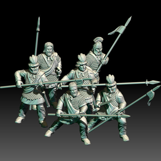 6x Middle Kingdom Pikemen - KzK Minis