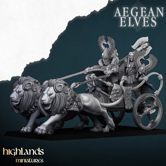 Nemean Lions Chariot - Aegean Elves - Highlands Miniatures