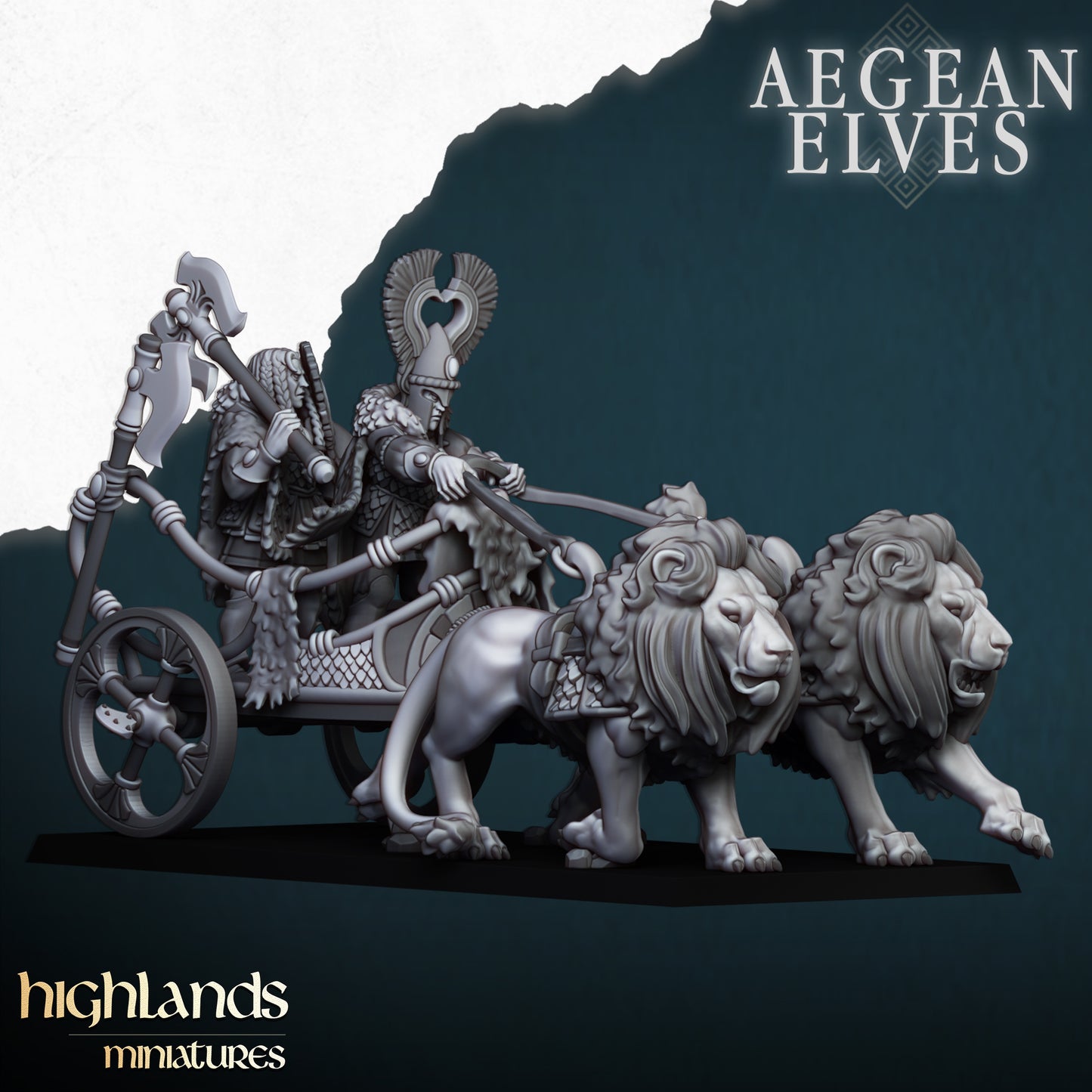 Nemean Lions Chariot - Aegean Elves - Highlands Miniatures