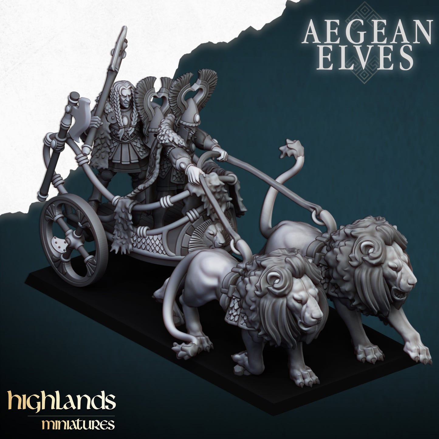 Nemean Lions Chariot - Aegean Elves - Highlands Miniatures