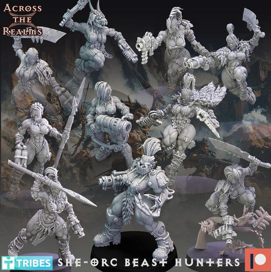 10x She-Orc Beast Hunters - Across the Realms