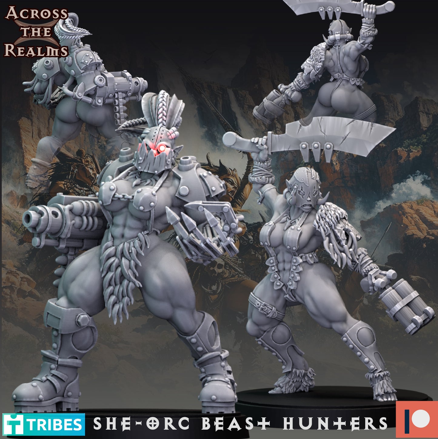 10x She-Orc Beast Hunters - Across the Realms