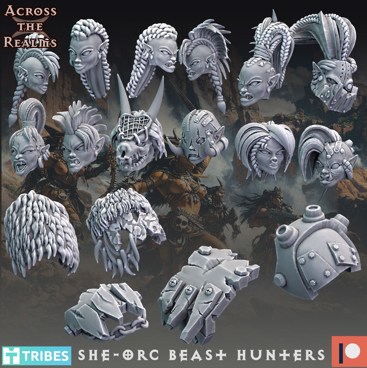 10x She-Orc Beast Hunters - Across the Realms