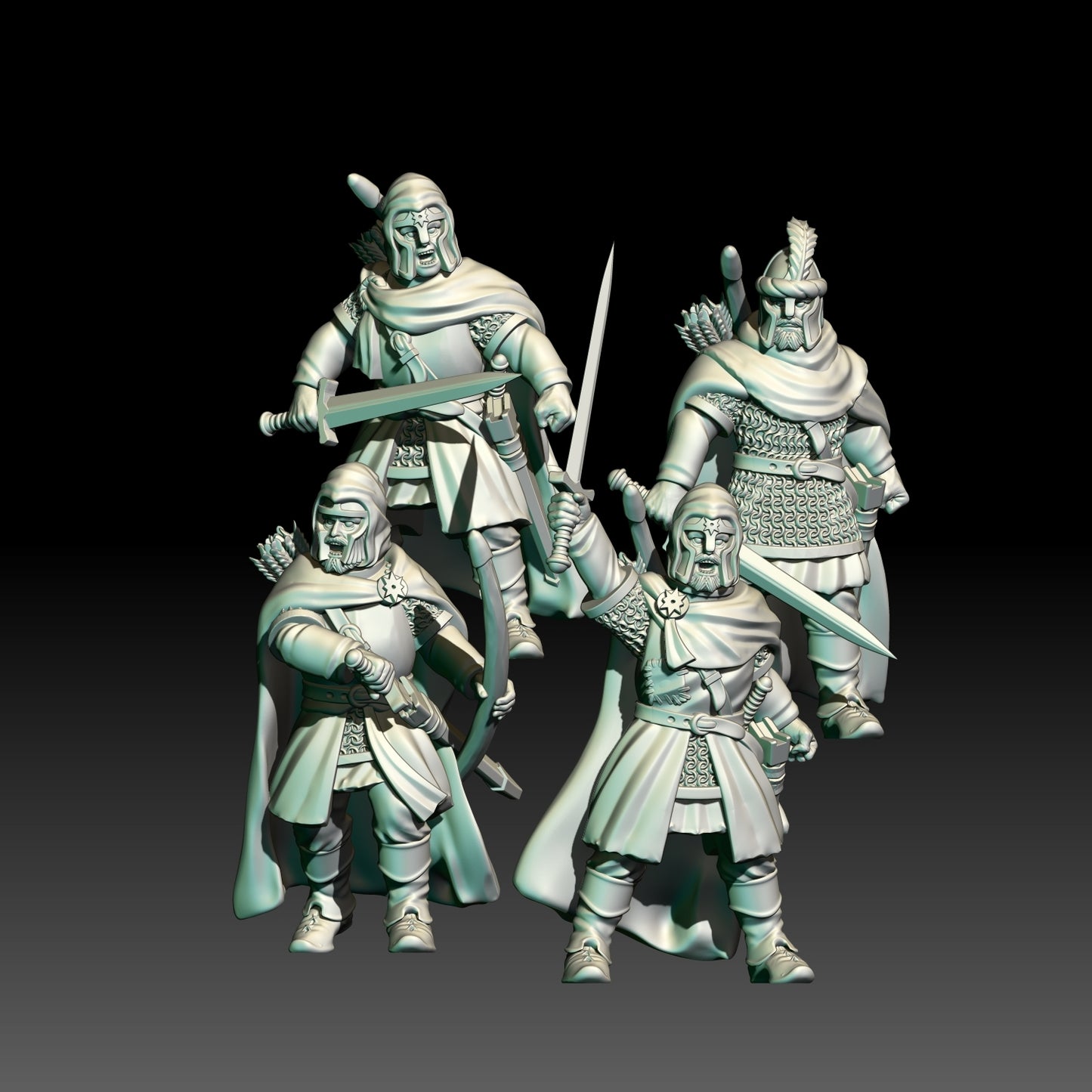 4x Rangers with Swords - KzK Minis