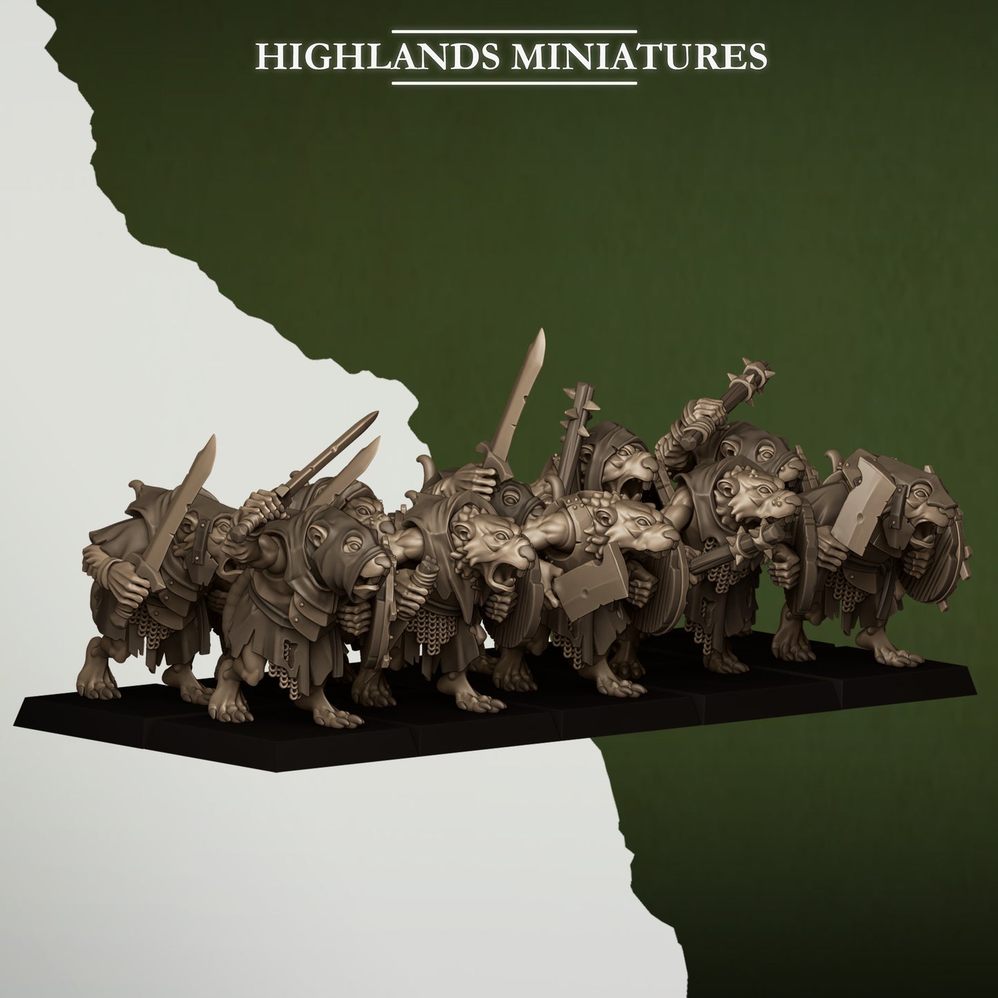 Sewer Rats with Swords and Shields - Sewer Vermin - Highlands Miniatures