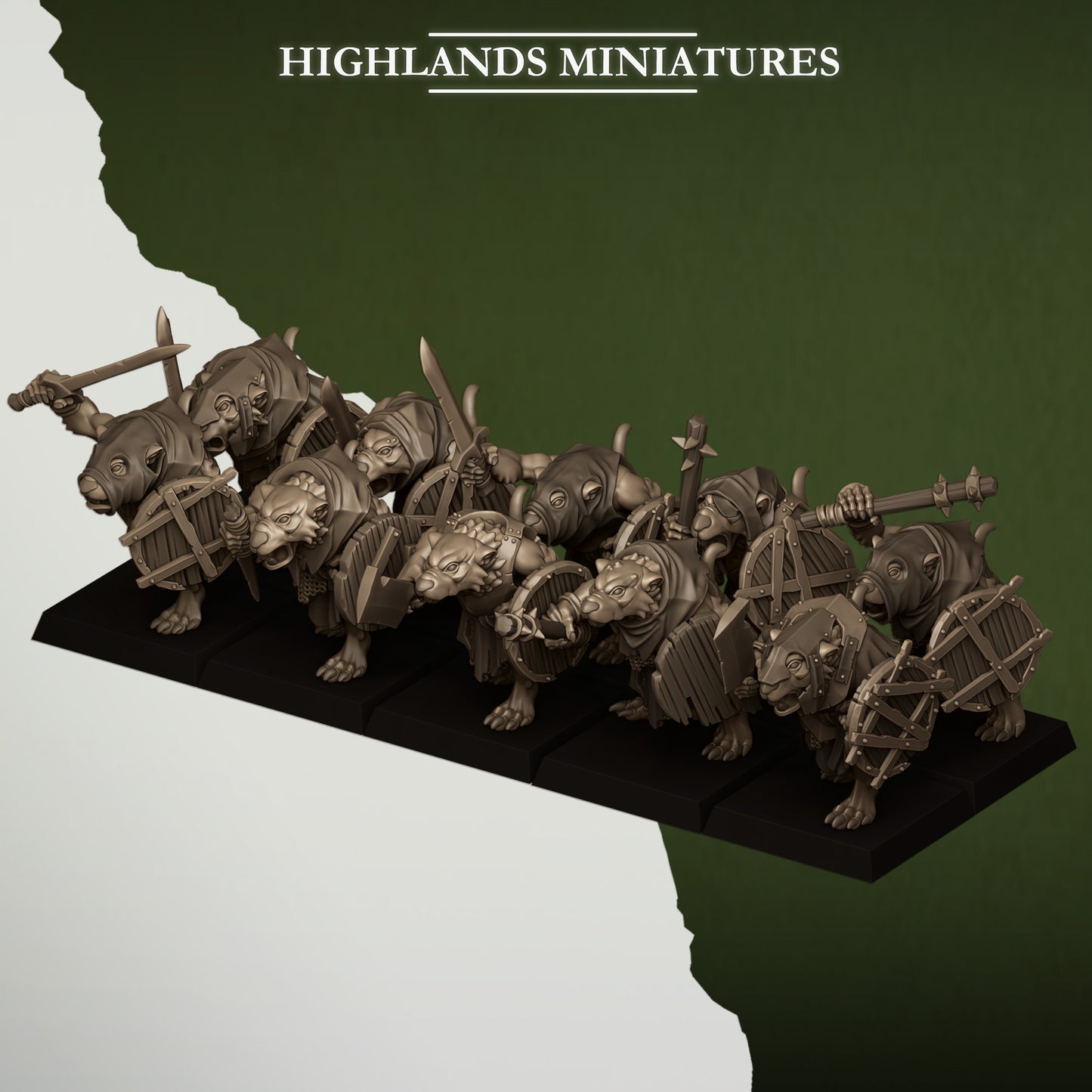 Sewer Rats with Swords and Shields - Sewer Vermin - Highlands Miniatures