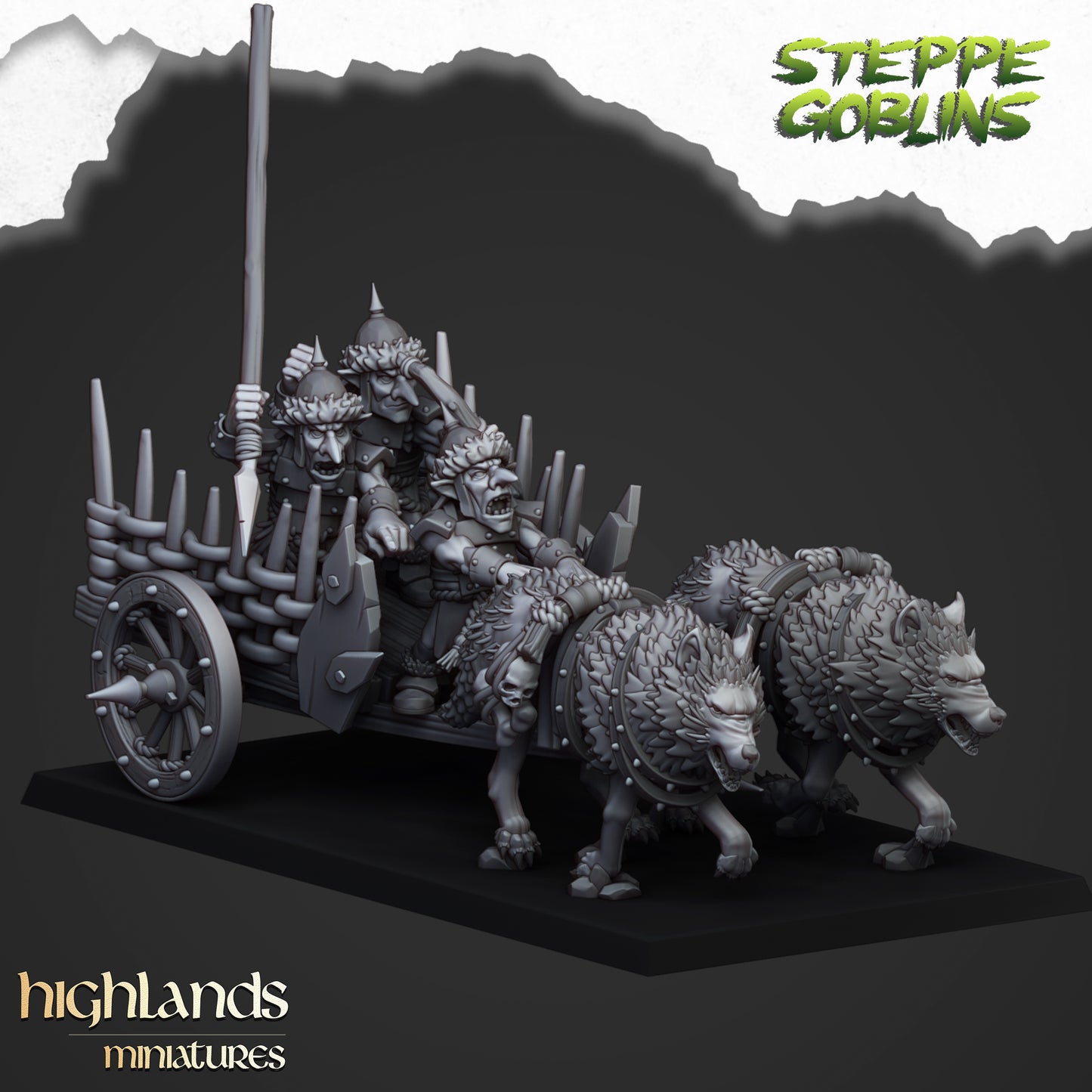 Steppenkobold-Streitwagen - Highlands Miniatures