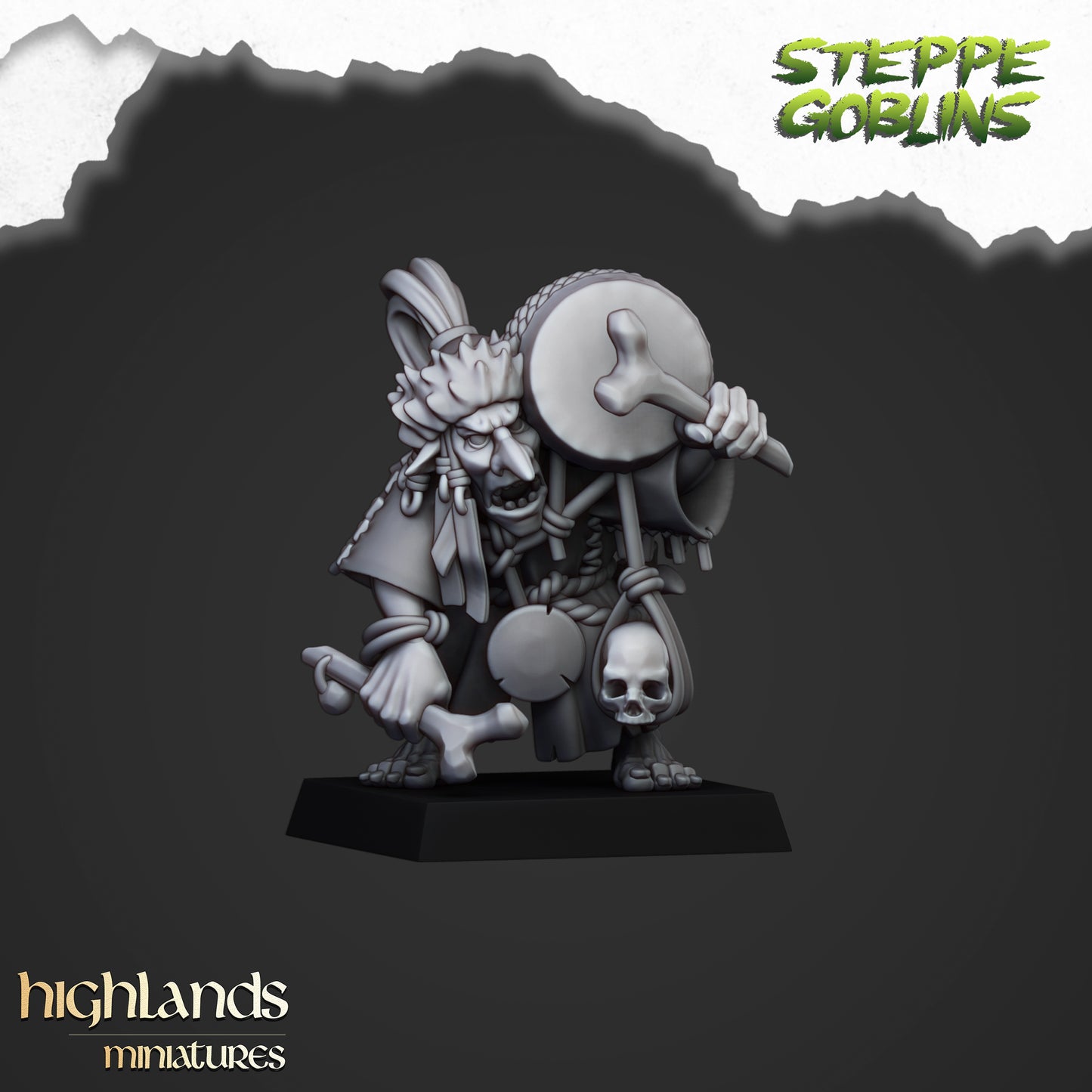 Chaman des gobelins des steppes - Highlands Miniatures