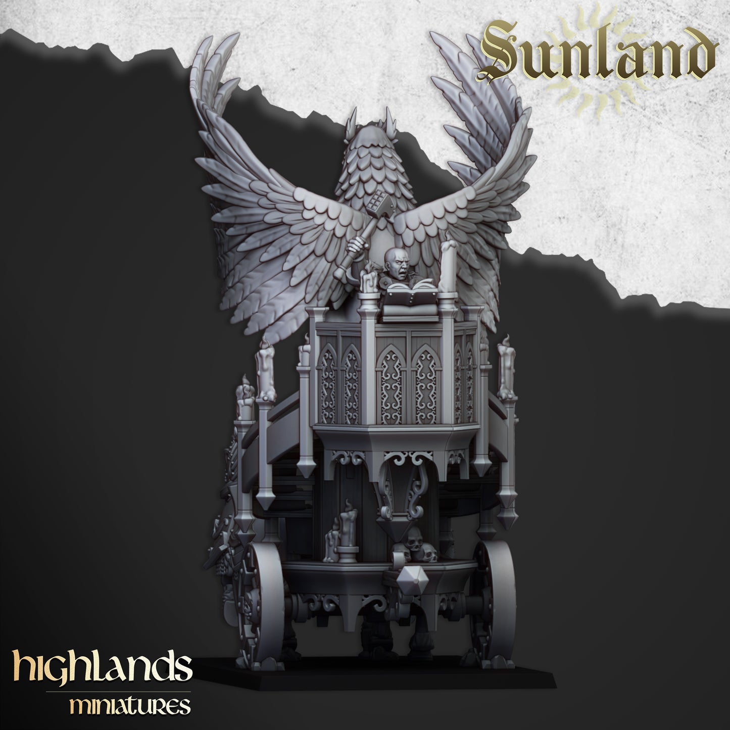 Sonnenland-Altar auf Streitwagen - Highlands Miniatures