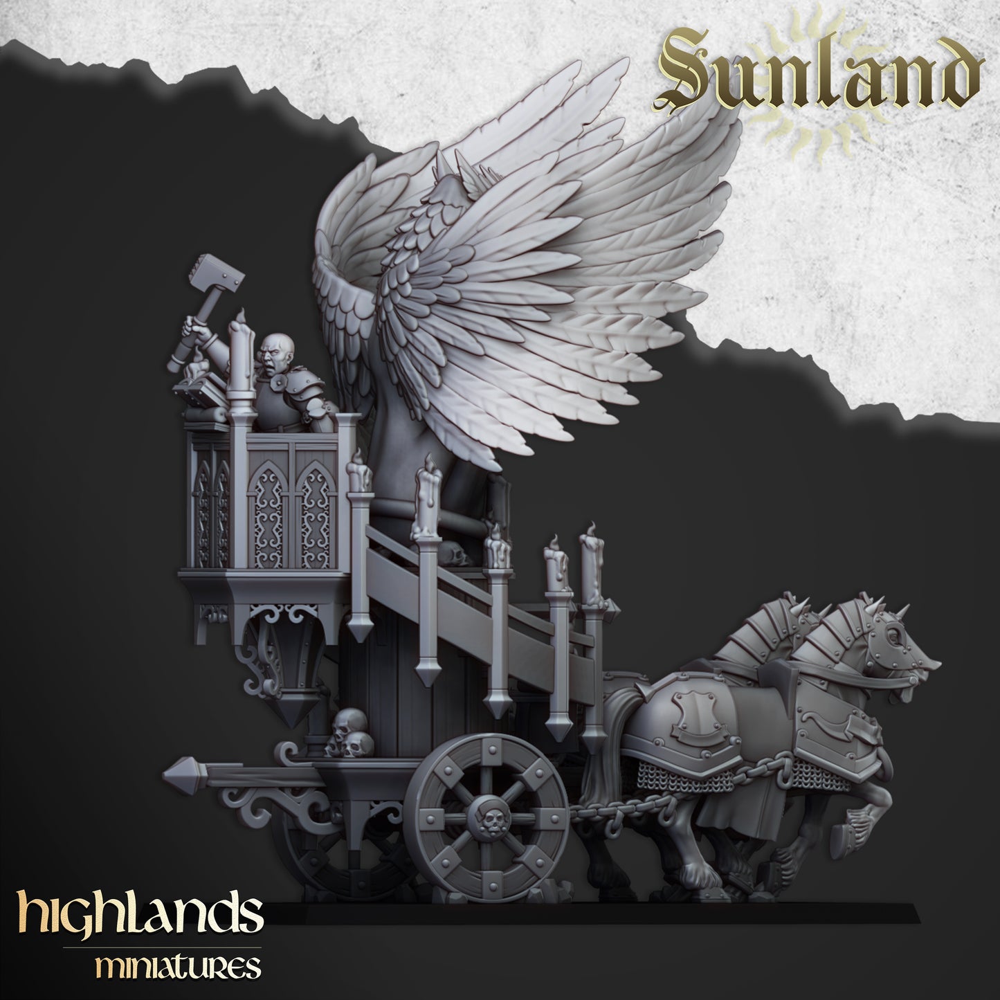 Sonnenland-Altar auf Streitwagen - Highlands Miniatures