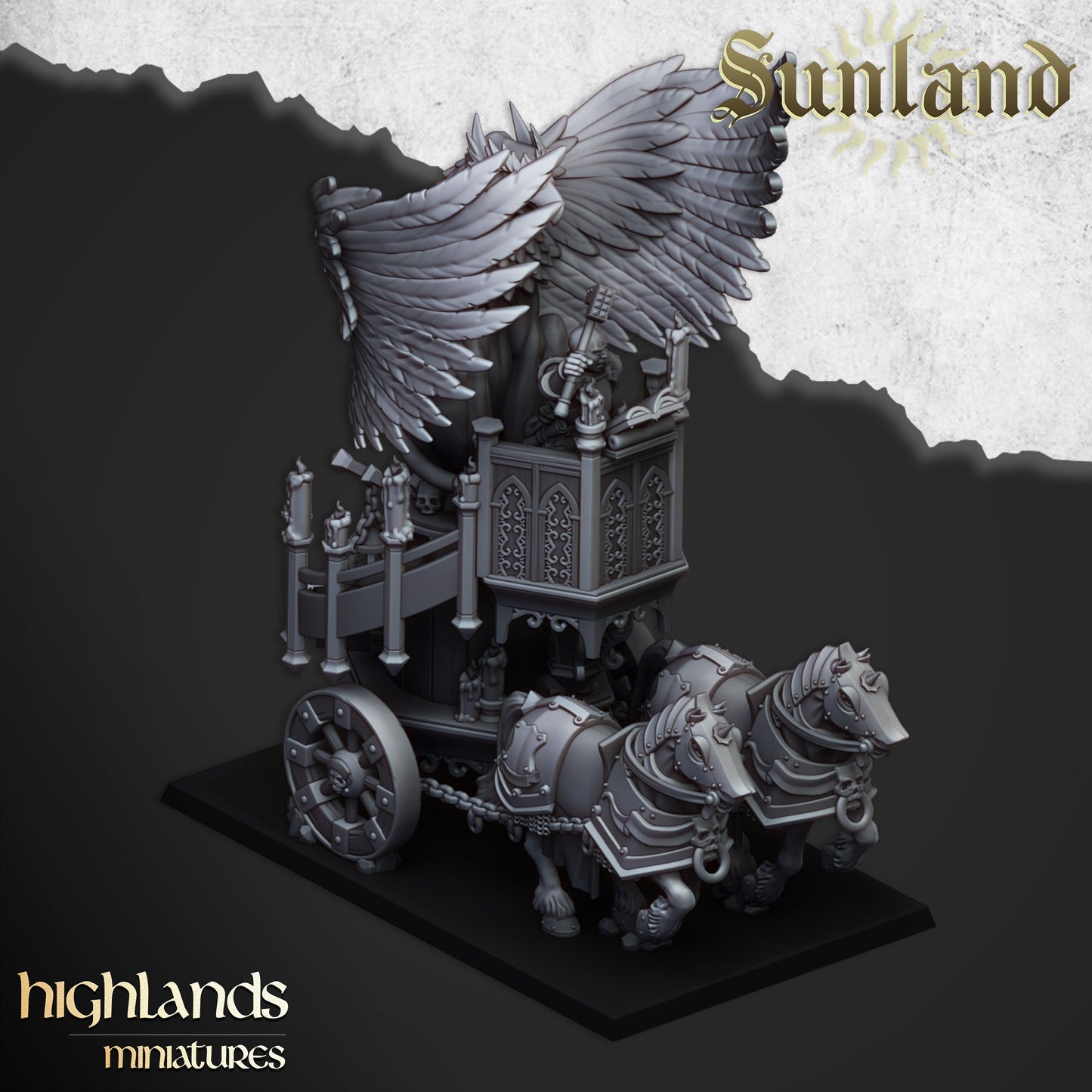 Sonnenland-Altar auf Streitwagen - Highlands Miniatures