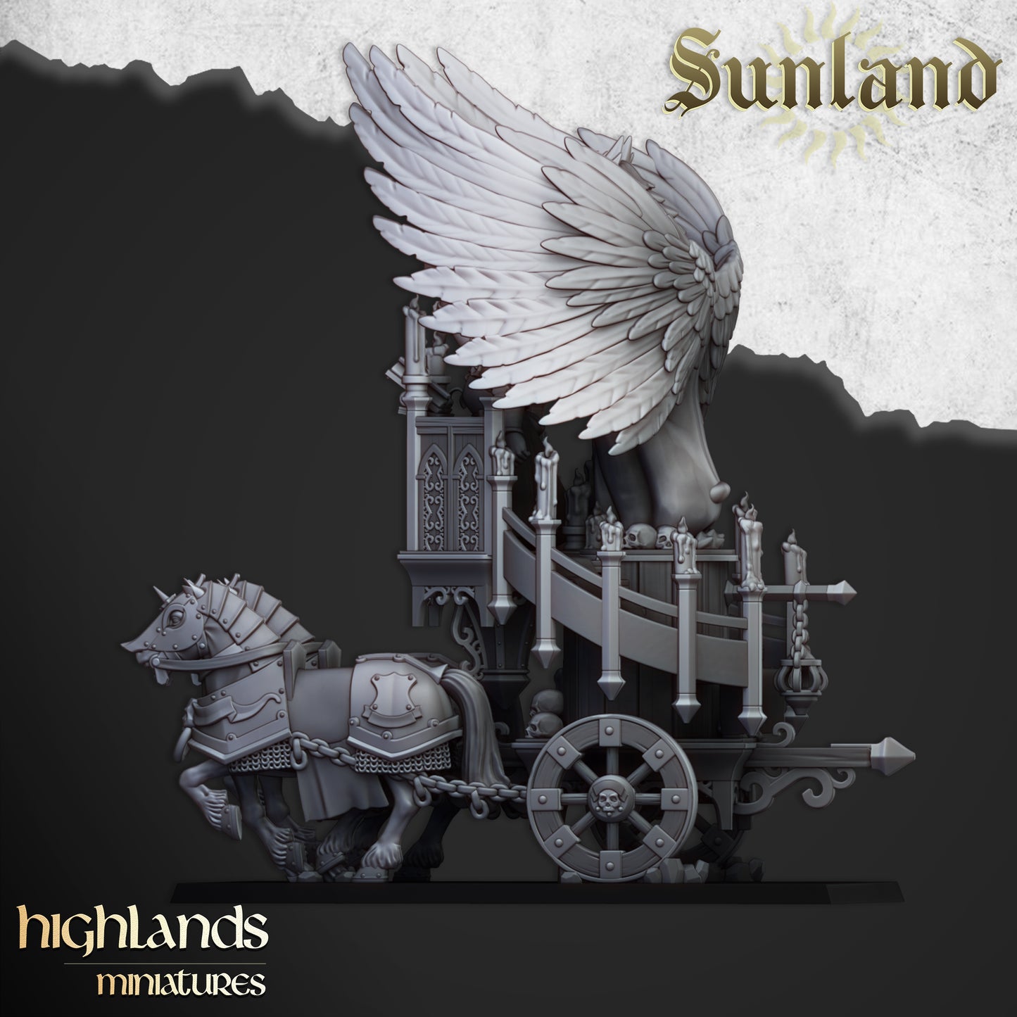 Sonnenland-Altar auf Streitwagen - Highlands Miniatures