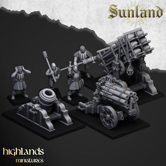 Ensemble d'artillerie Sunland - Highlands Miniatures