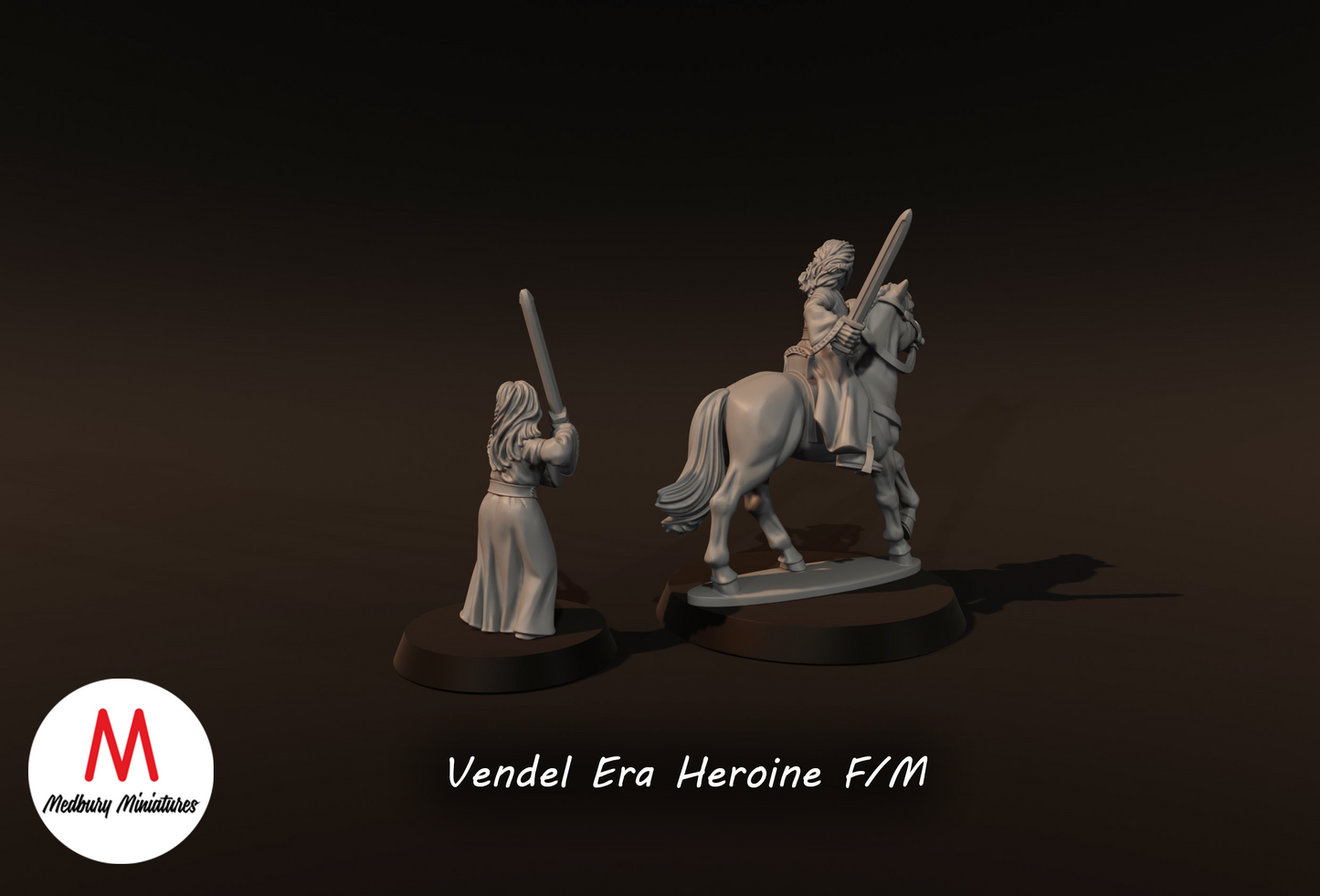 Vendel Era Heroine on Foot and Mounted - Medbury Miniatures