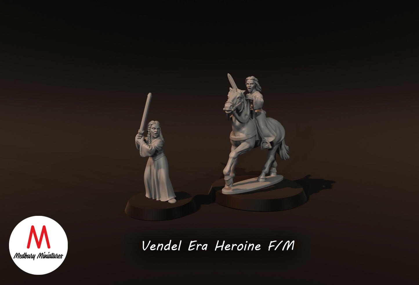 Vendel Era Heroine on Foot and Mounted - Medbury Miniatures