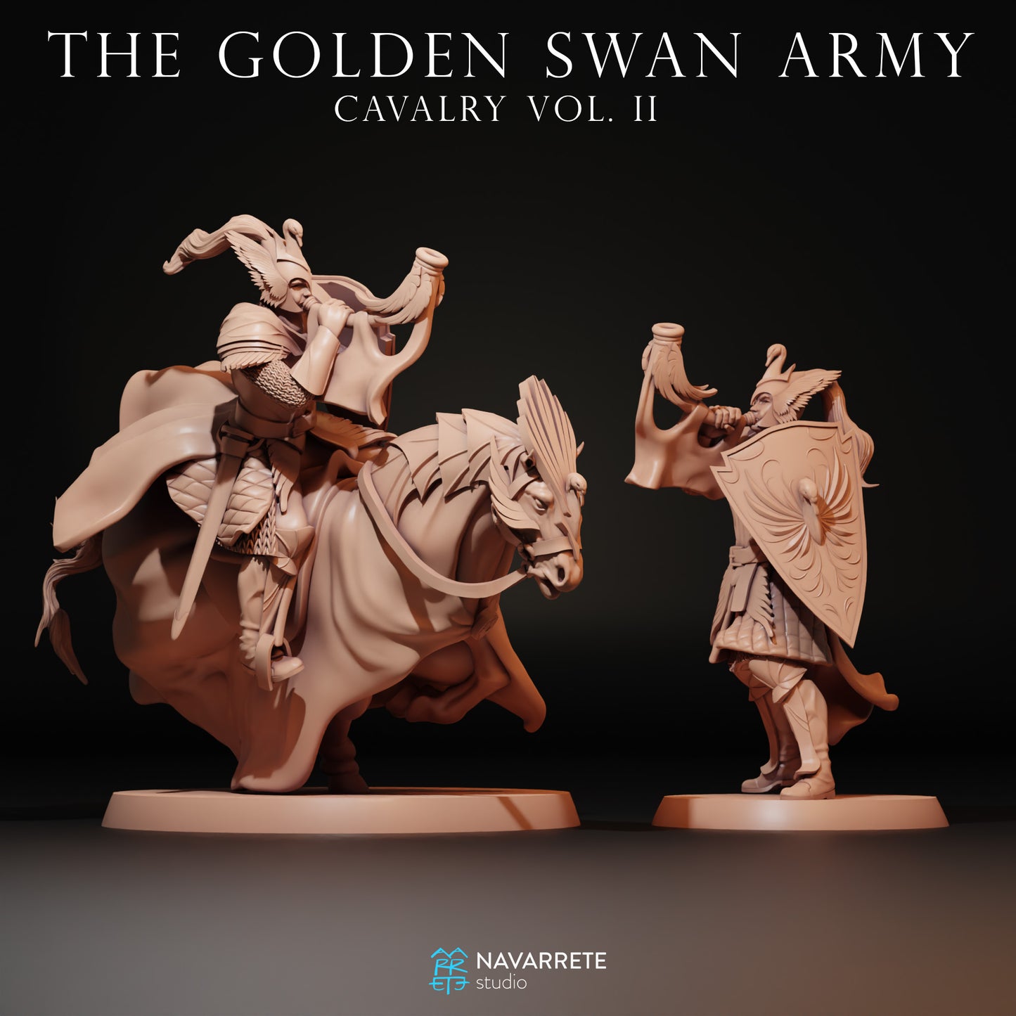 Golden Swan Horn Blower on Foot and Mounted - Cavalry of the Golden Swan Army Vol. 2 - Navarrete Studio