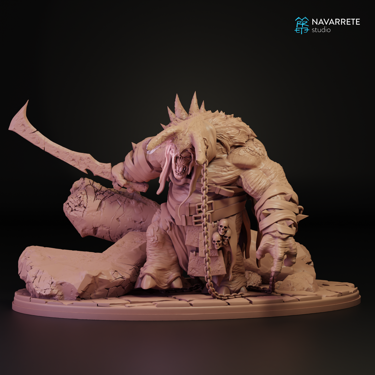 Zarkul, The Tyrant of the Hordes (Troll Chief) - Navarrete Studio (Zarkûl)