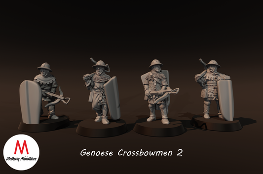 Genoese Crossbowmen 2 - Medbury Miniatures