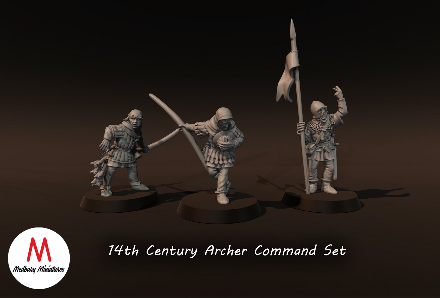 14th Century Archers Command Set - Medbury Miniatures