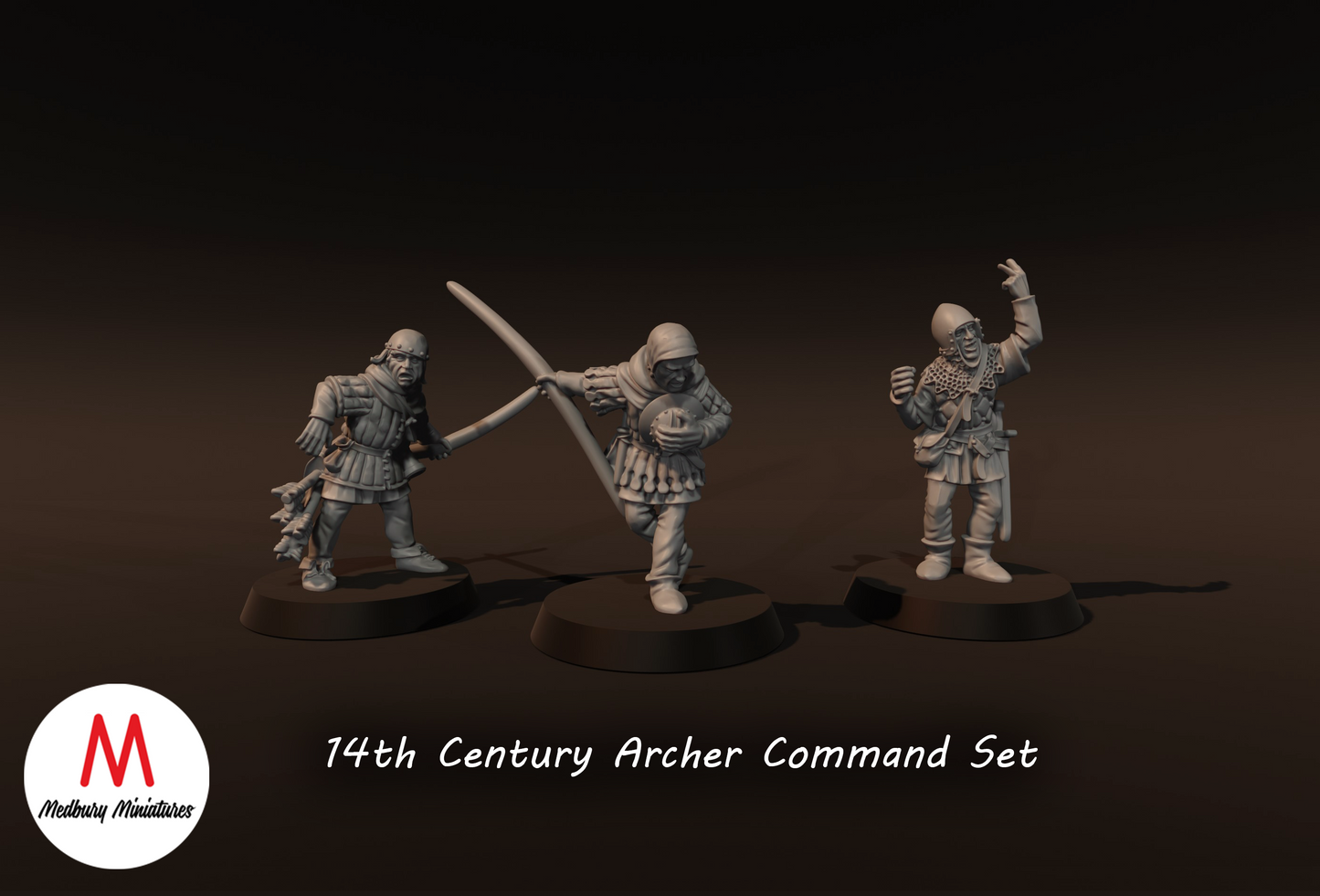 14th Century Archers Command Set - Medbury Miniatures