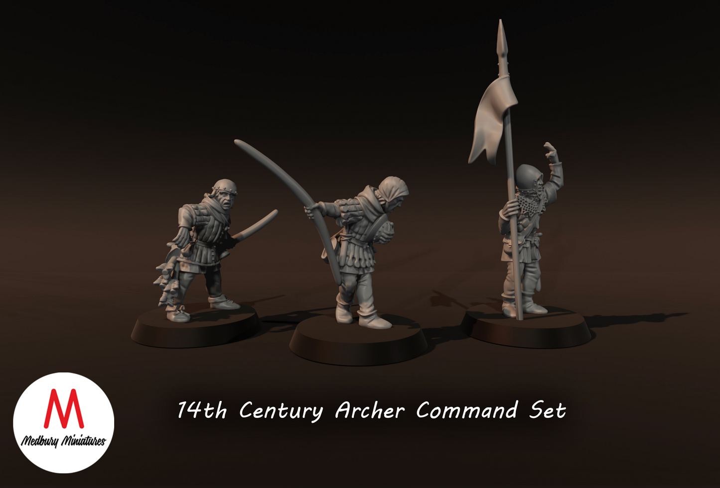 14th Century Archers Command Set - Medbury Miniatures