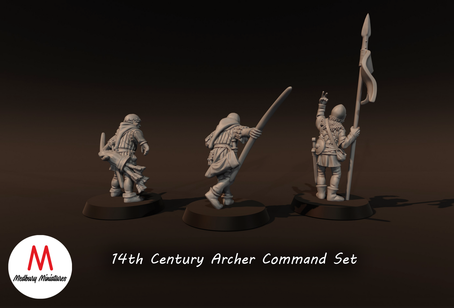 14th Century Archers Command Set - Medbury Miniatures