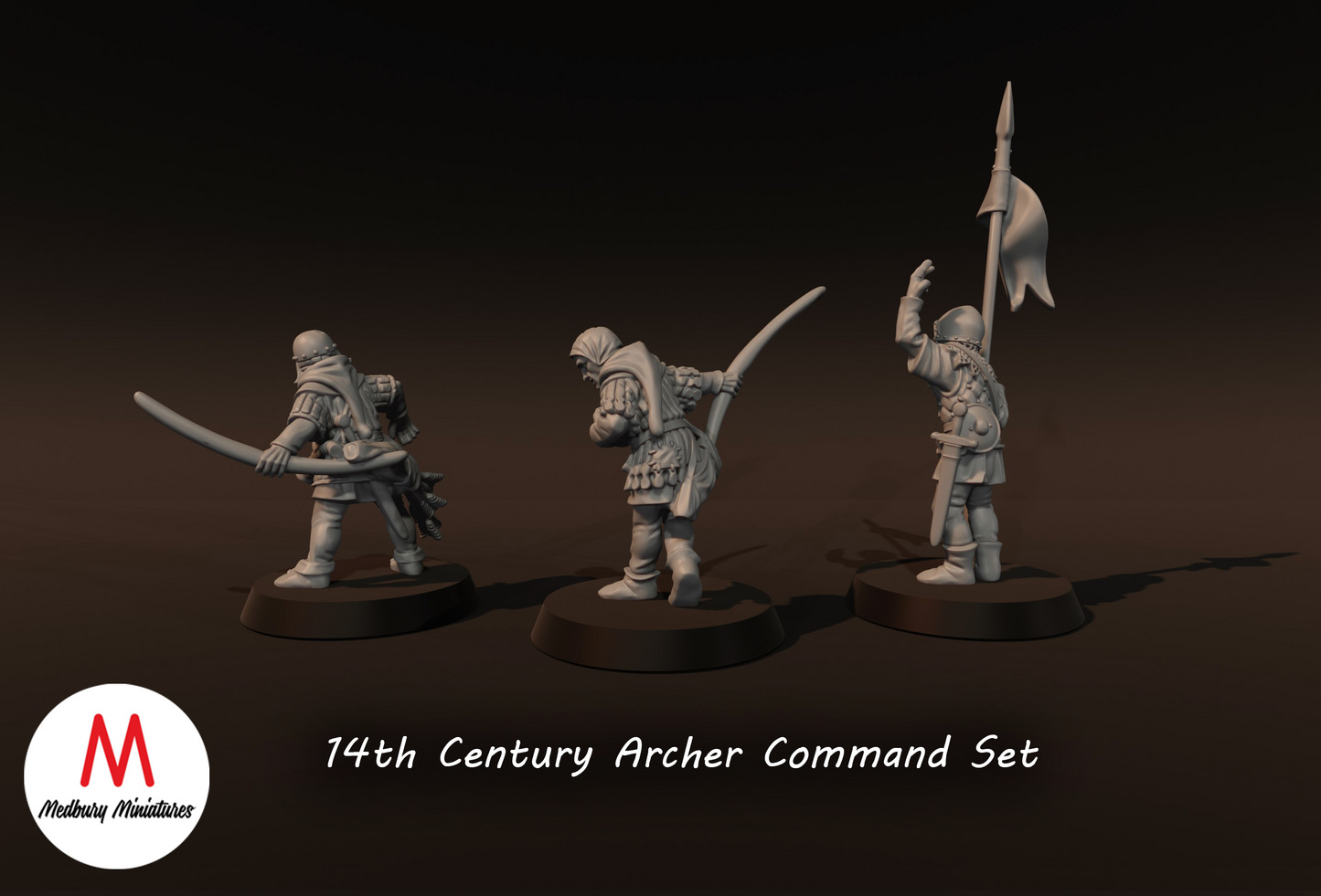 14th Century Archers Command Set - Medbury Miniatures