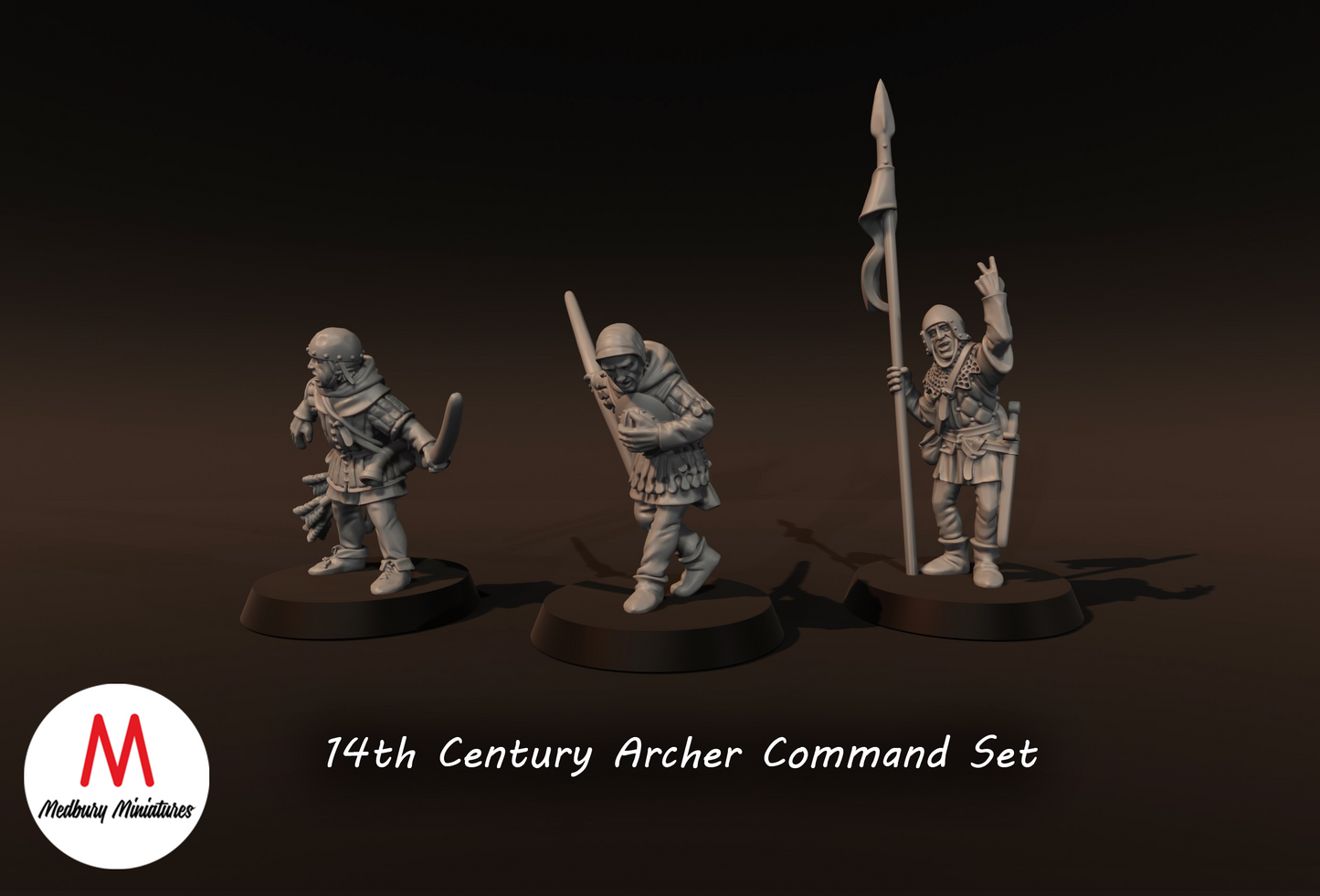 14th Century Archers Command Set - Medbury Miniatures