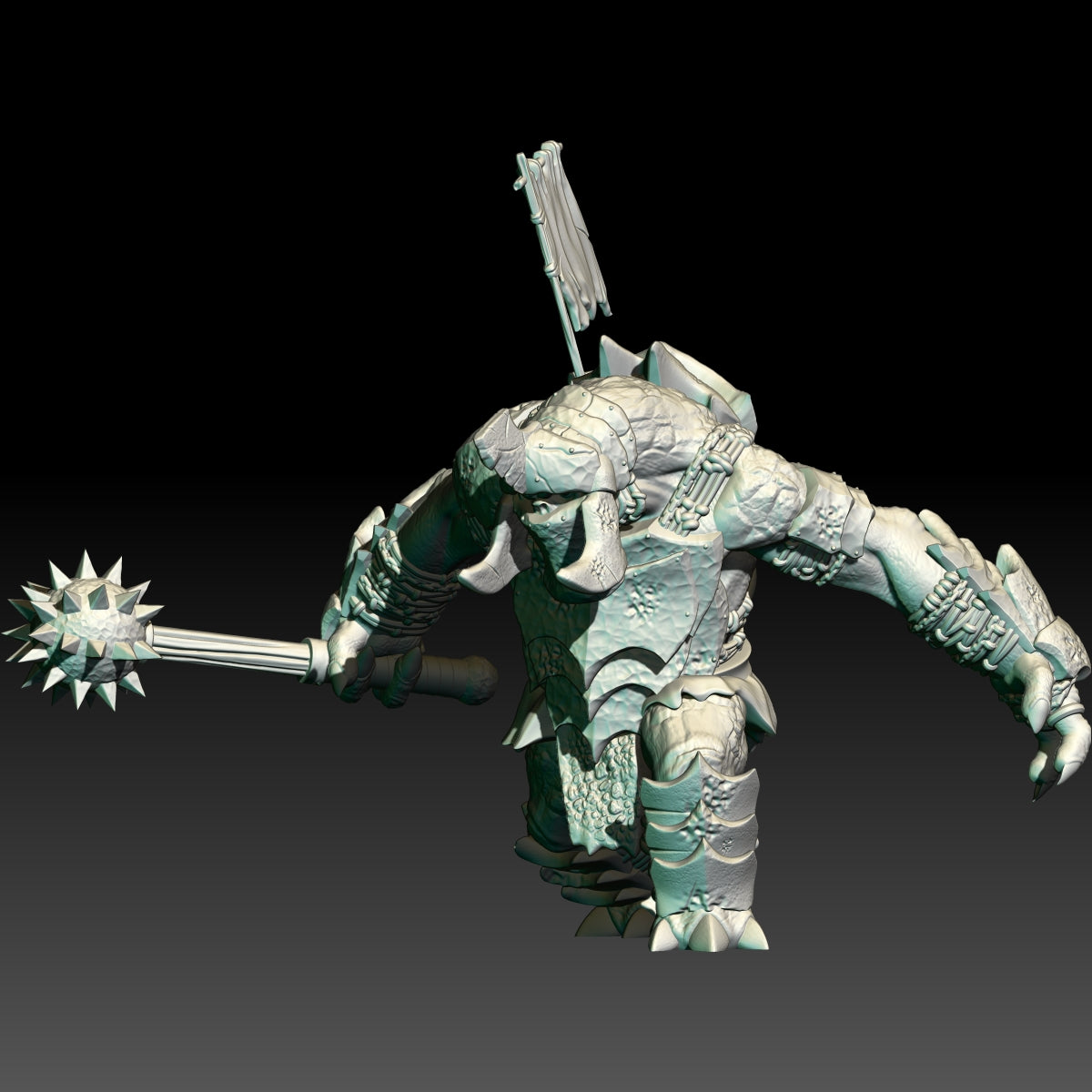 Armoured Troll with Mace - KzK Minis