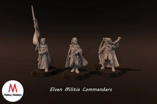 Capitaine elfe avec renne - Medbury Miniatures