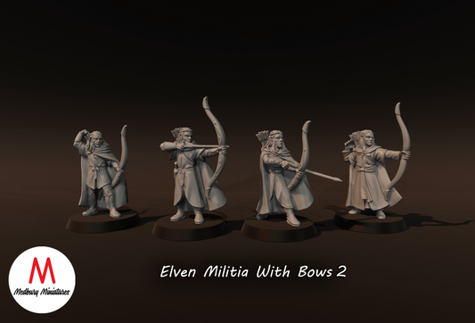 Elven Militia with Bows 2 - Medbury Miniatures