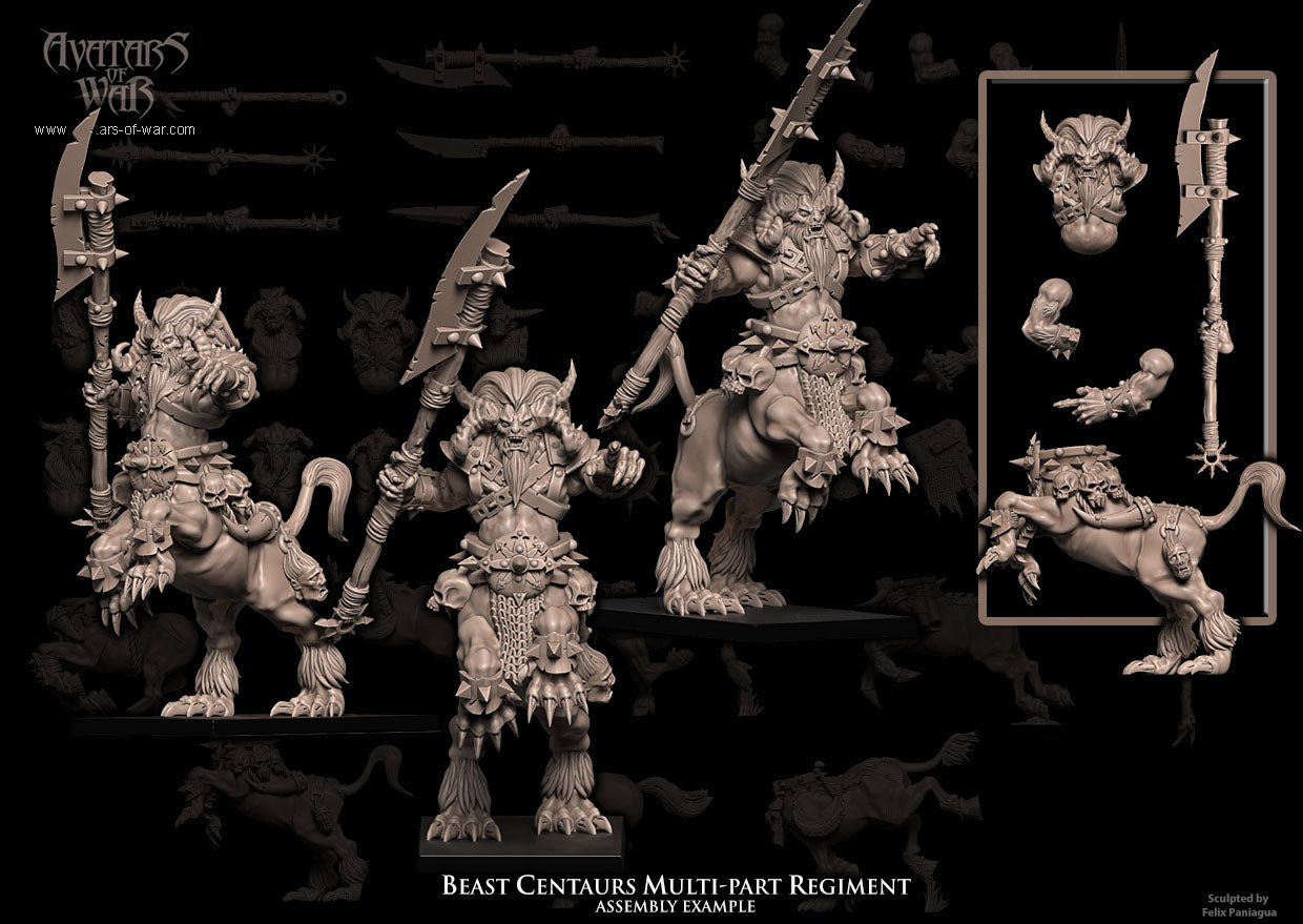 Beast Centaurs multi-part regiment - Avatars of War