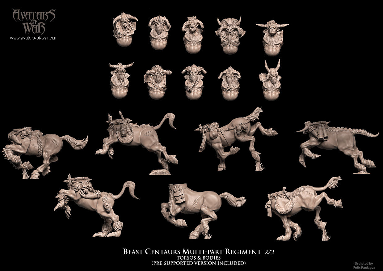 Beast Centaurs multi-part regiment - Avatars of War