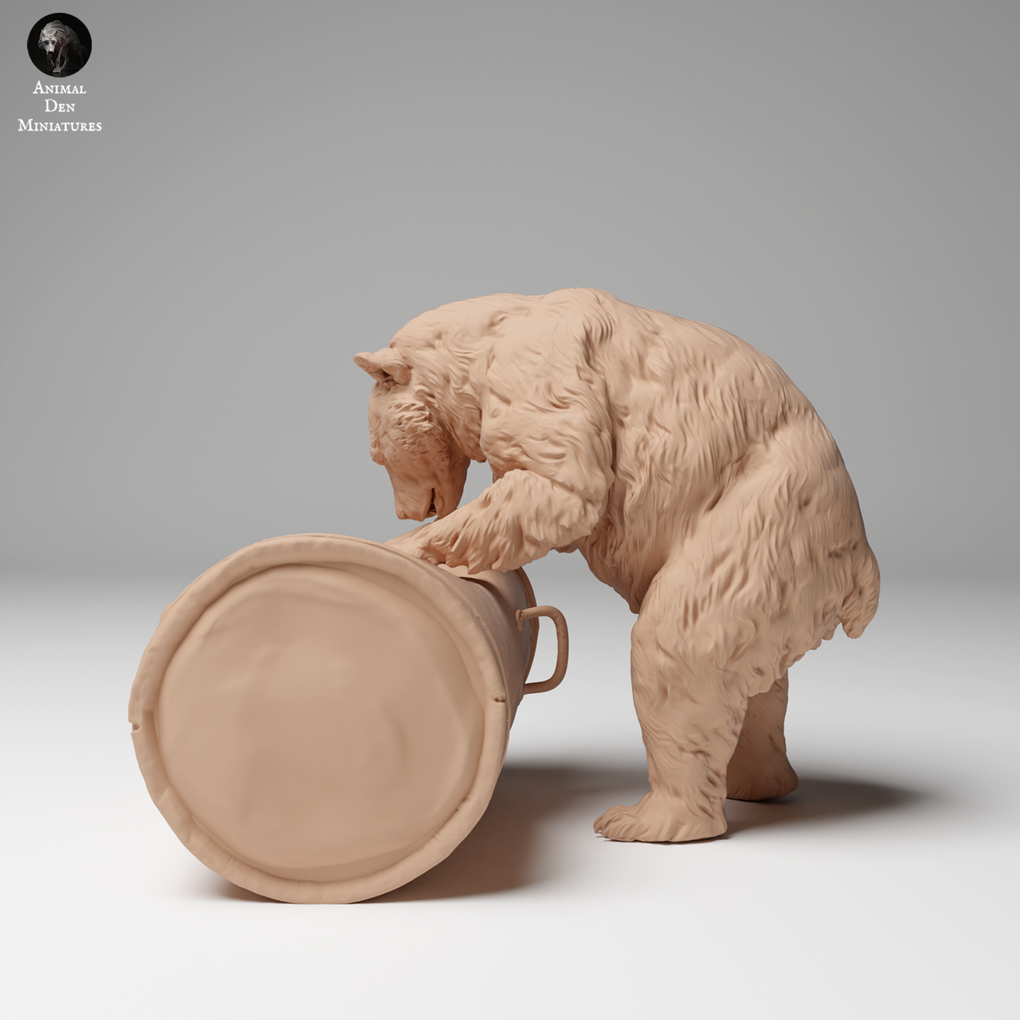 Black Bear with Trash Can - Animal Den Miniatures