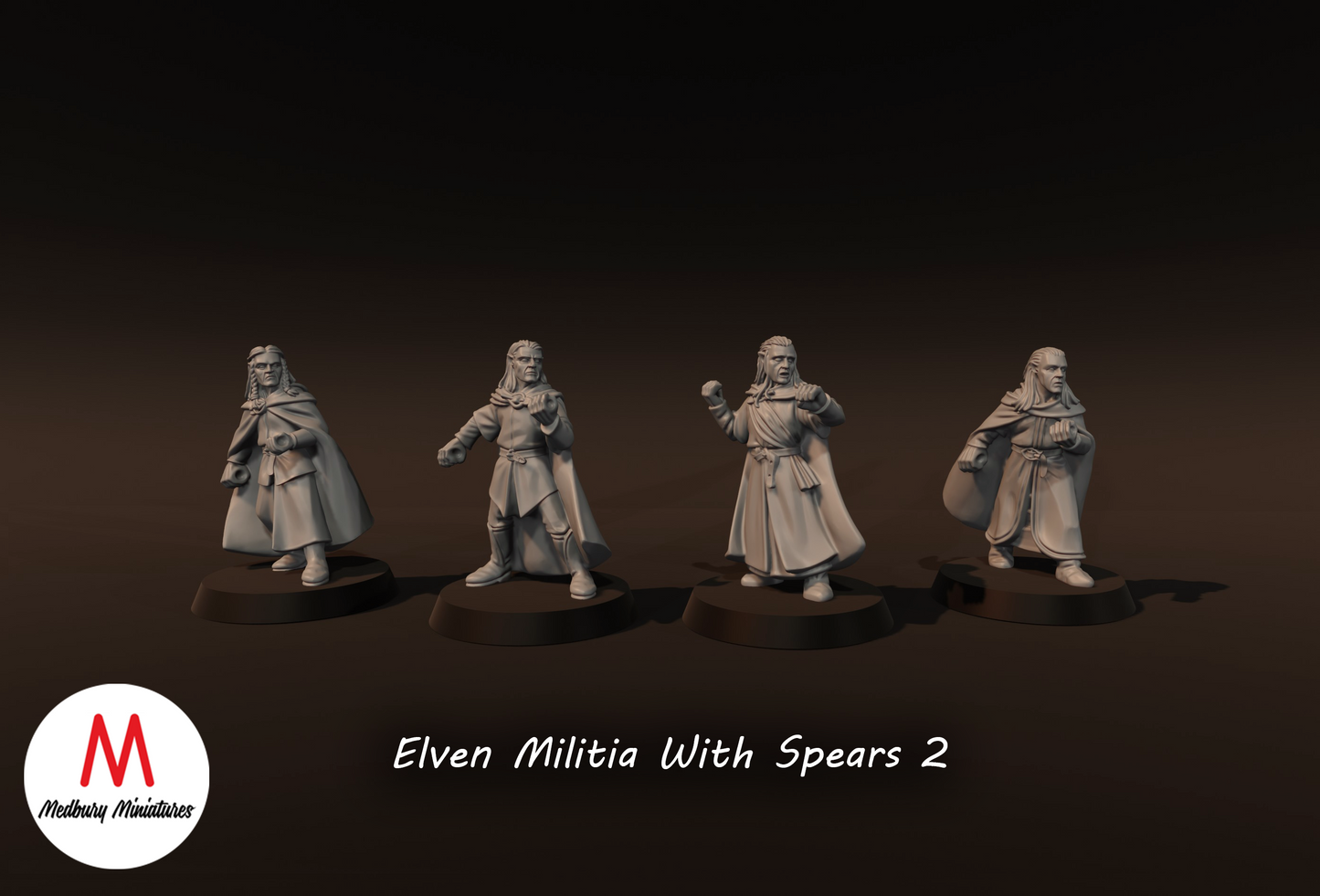 Elven Militia with Spears 2 - Medbury Miniatures