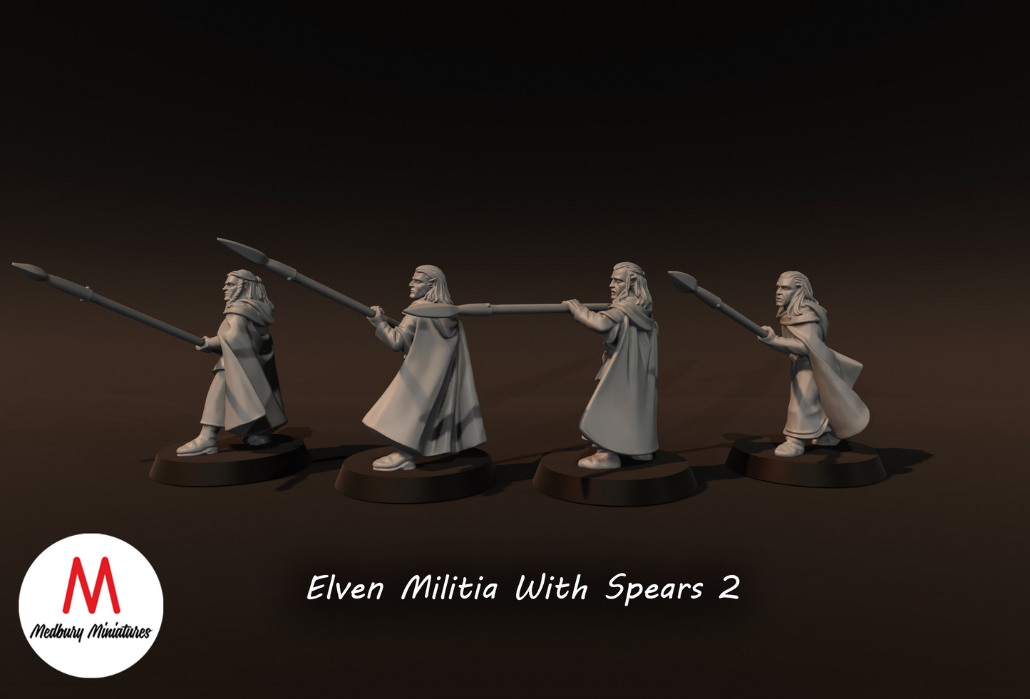 Elven Militia with Spears 2 - Medbury Miniatures