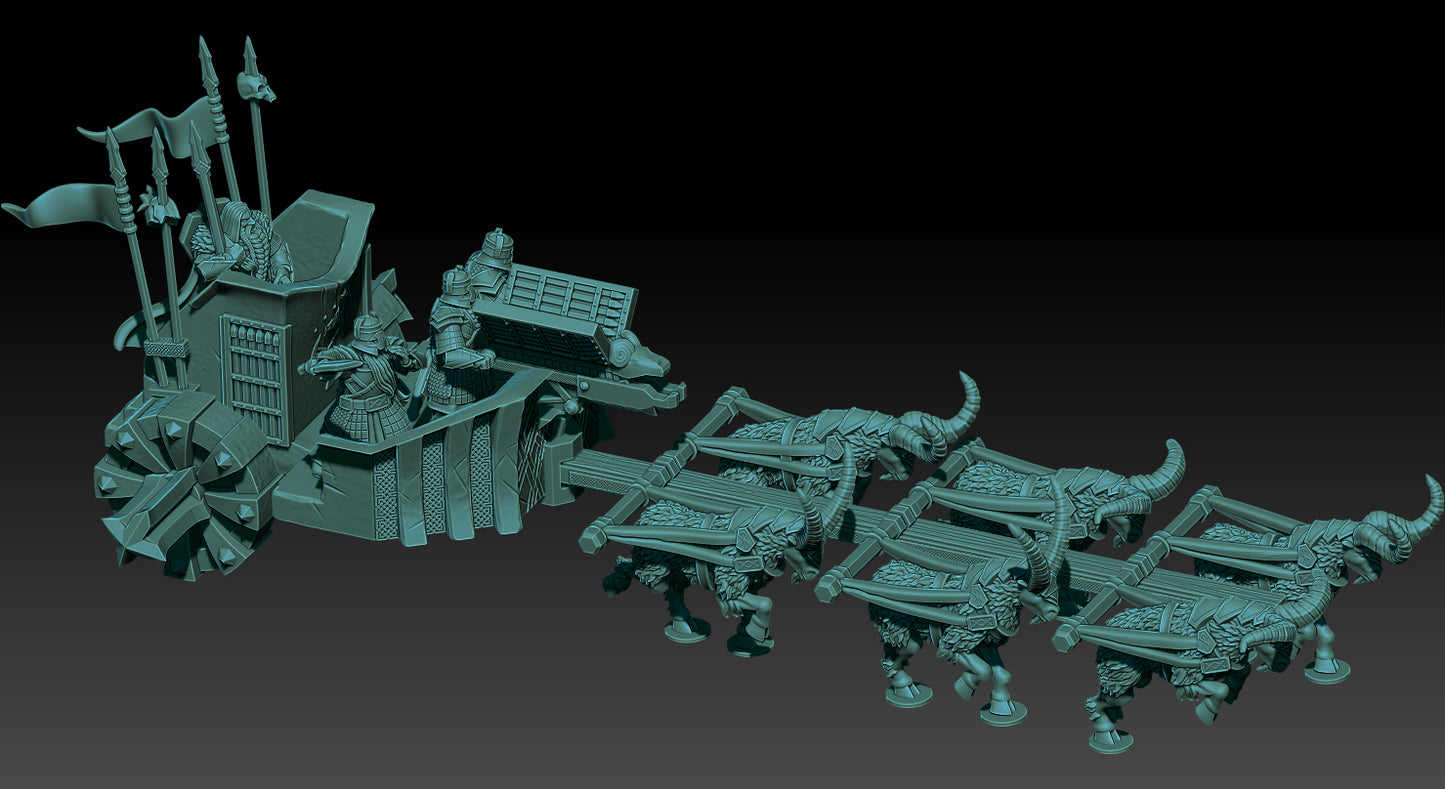 Dwarf Chariot and Crew - KzK Minis