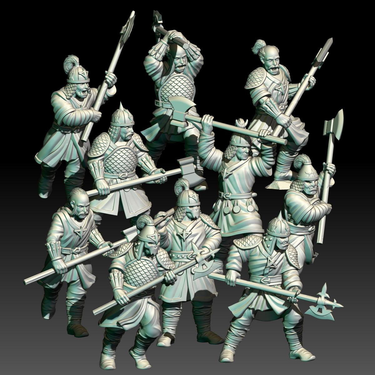 Chariot Rider Warriors on Foot - KzK Minis