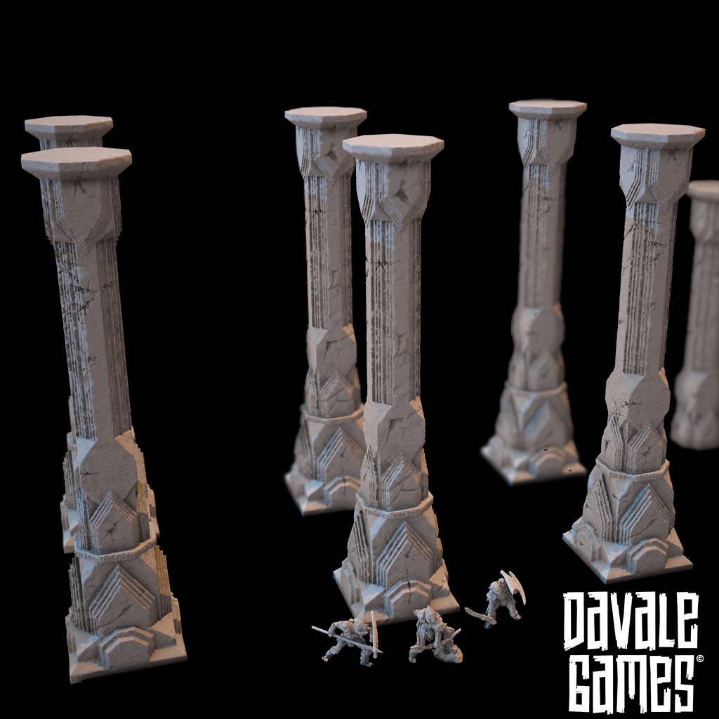 Dwarven Columns of the Cave - Scenery - Davale Games