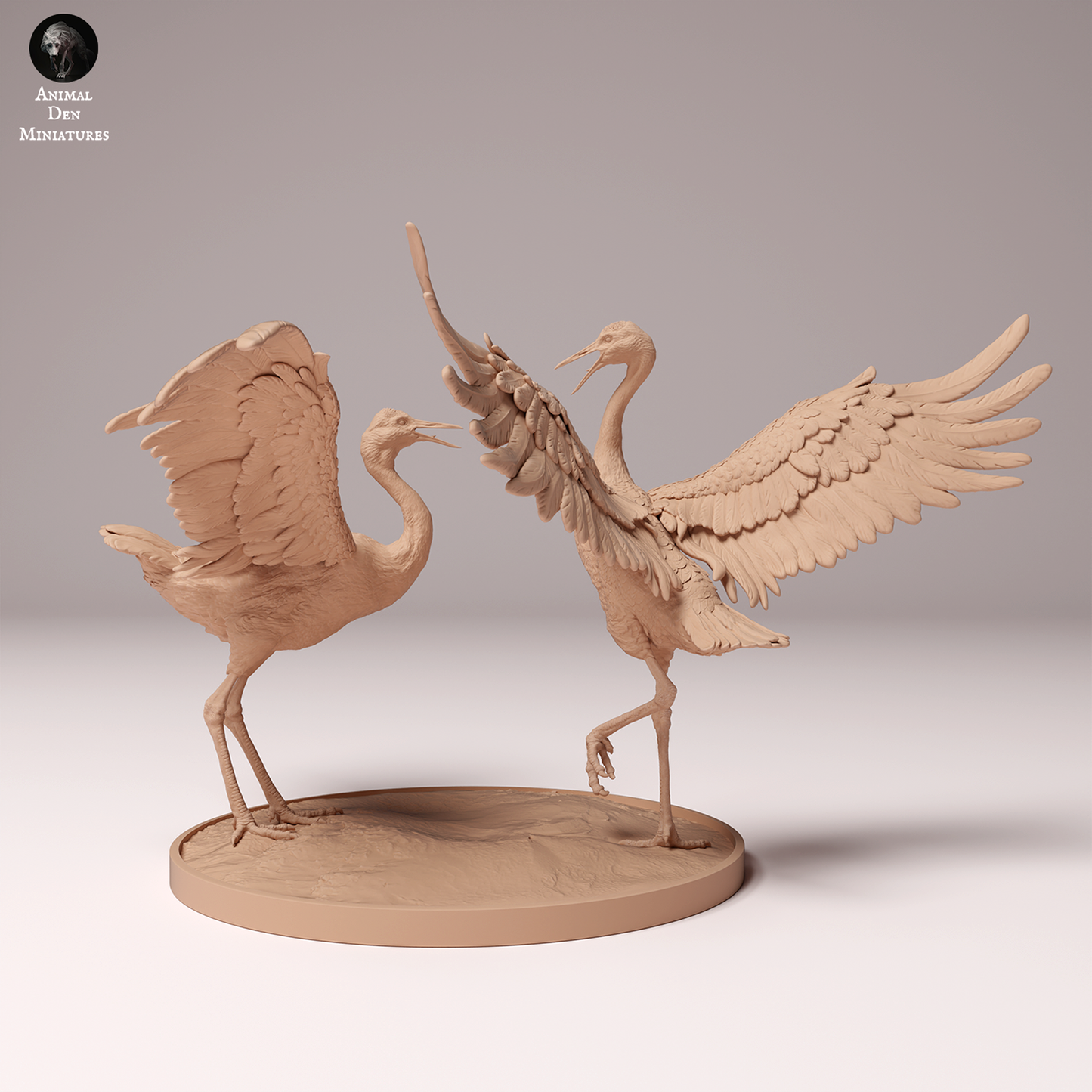 Japanese Cranes Dancing - Animal Den Miniatures