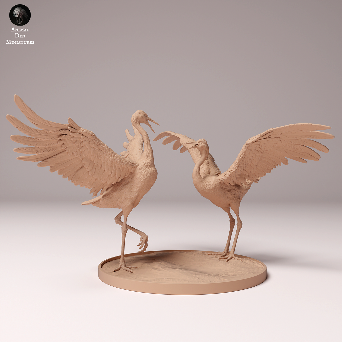 Japanese Cranes Dancing - Animal Den Miniatures