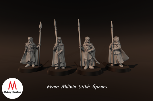 Capitaine elfe avec renne - Medbury Miniatures