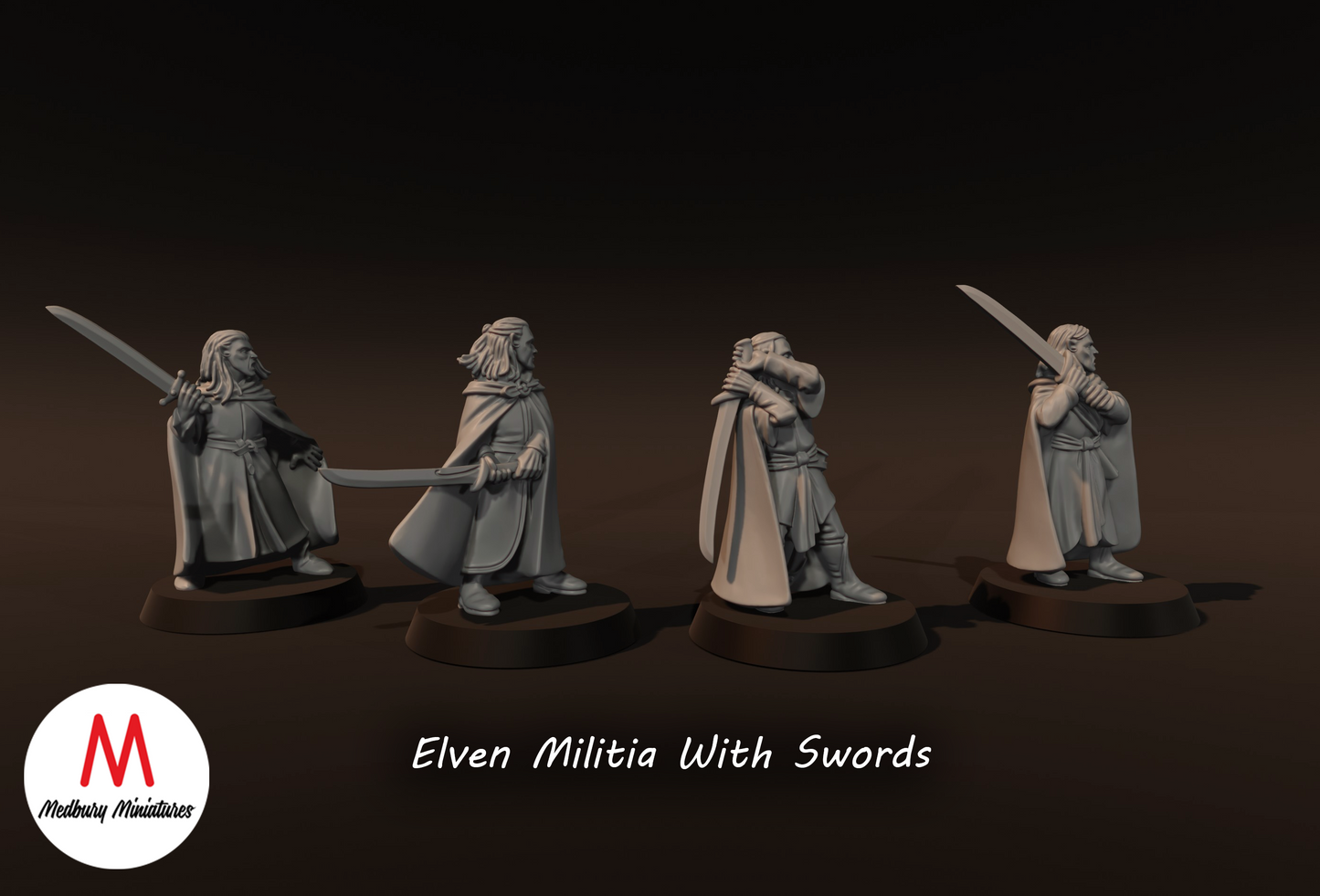 Elven Militia with Swords - Medbury Miniatures