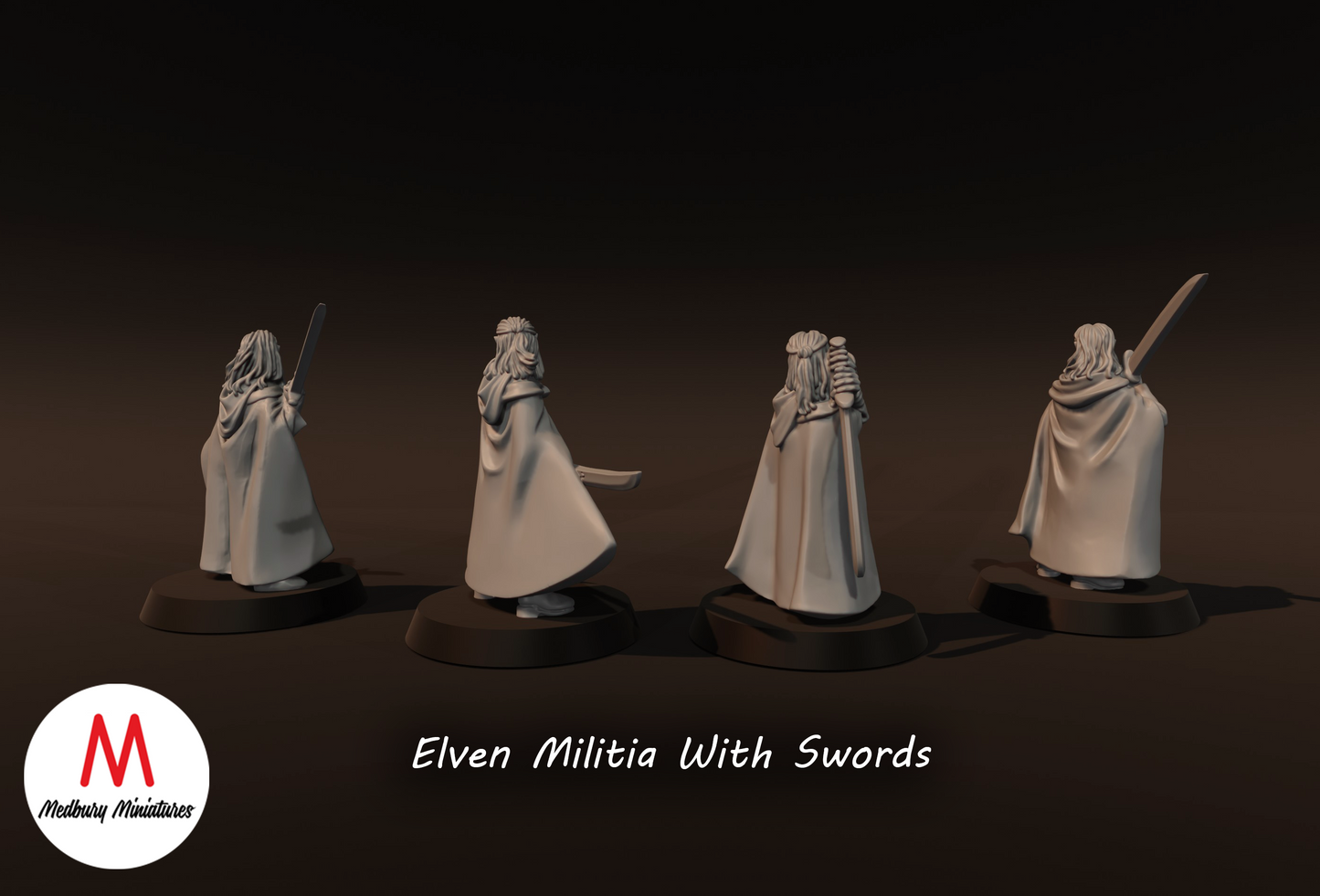 Elven Militia with Swords - Medbury Miniatures