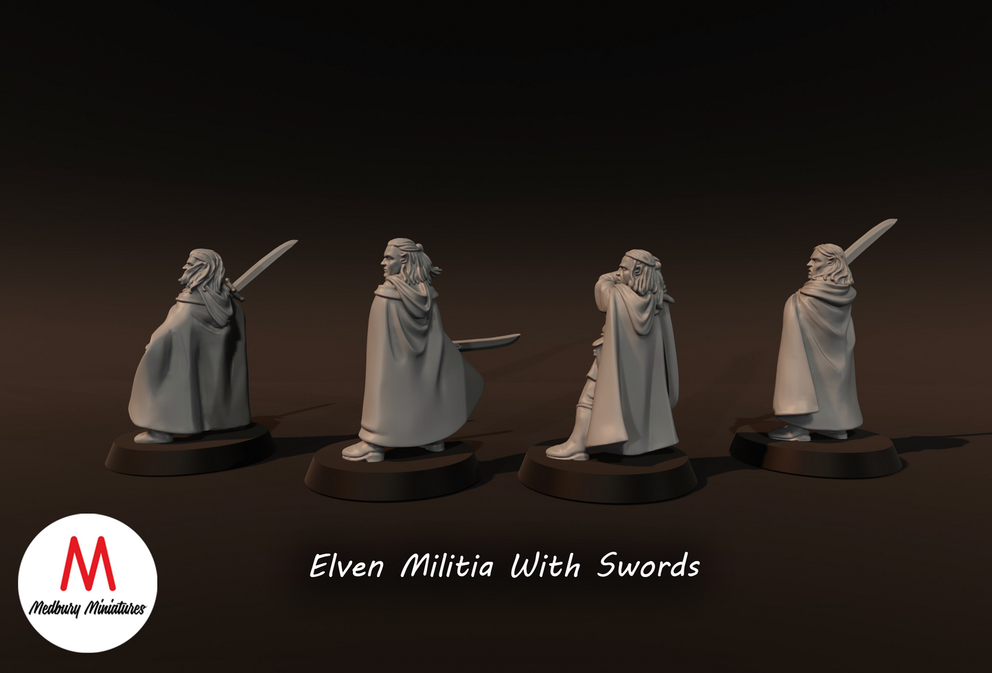 Elven Militia with Swords - Medbury Miniatures