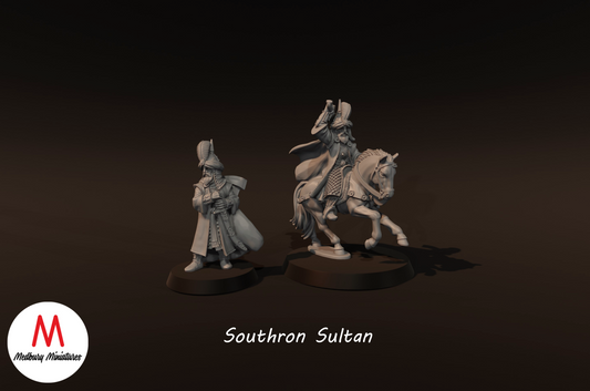 Southron Sultan on Foot and Mounted - Medbury Miniatures