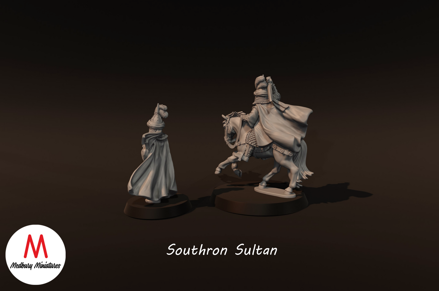 Southron Sultan on Foot and Mounted - Medbury Miniatures