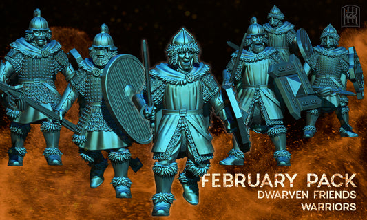 Dwarven Friends Warriors - KzK Minis