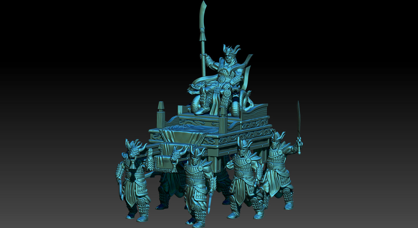 Golden Emperor on Palanquin Version A - KzK Minis