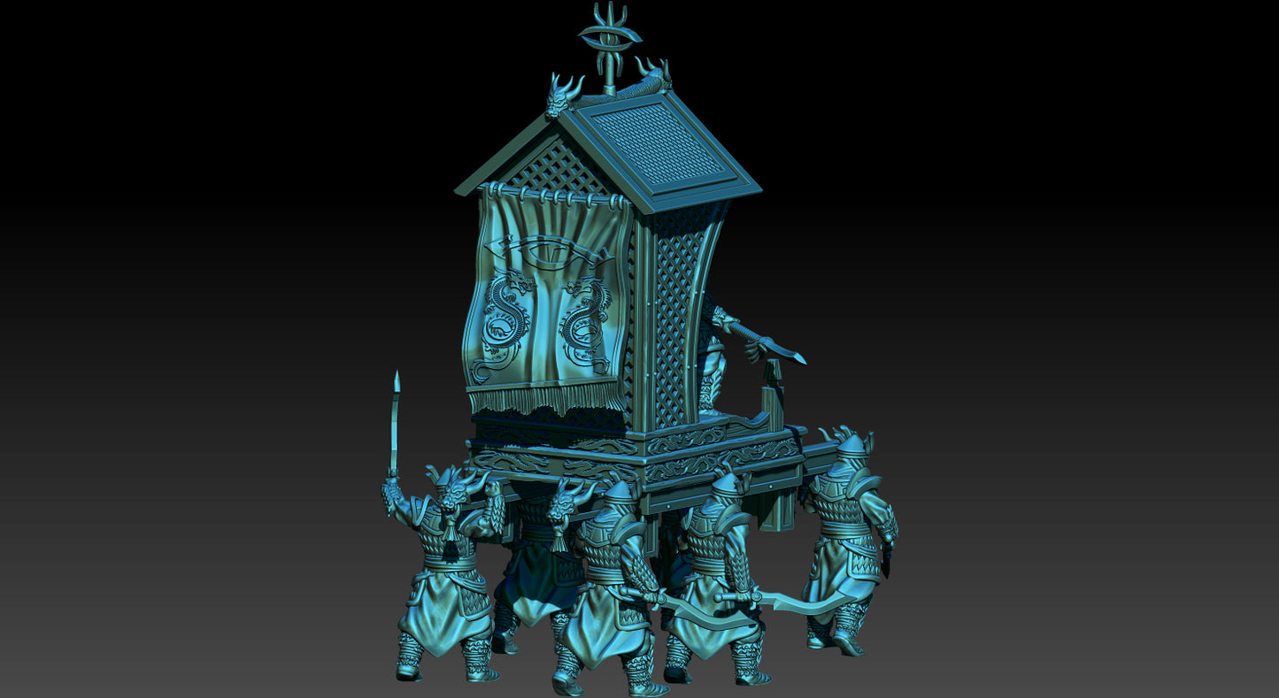 Golden Emperor on Palanquin Version B - KzK Minis